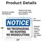 Signmission No Trespassing No Hunting No Woodcutting OSHA Notice Sign, Vinyl Decal, 24in W x 18in L, 2PK OS-2PACK-NS-D-1824-L-14930 - alternate 4